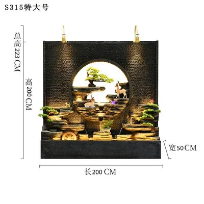 Hotel villa courtyard decoration water feature wall/floor fountain/Rockery and flowing water landscape water curtain wall