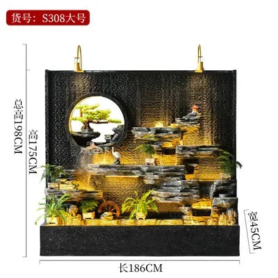 Hotel villa courtyard decoration water feature wall/floor fountain/Rockery and flowing water landscape water curtain wall