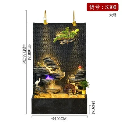 Hotel villa courtyard decoration water feature wall/floor fountain/Rockery and flowing water landscape water curtain wall