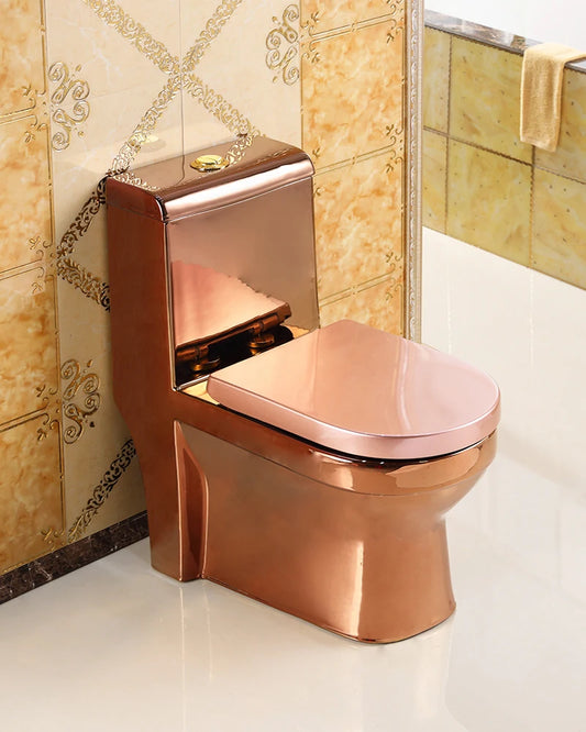 Household European-style rose gold toilet creative art bar pumping toilet super whirlpool color deodorant toilet