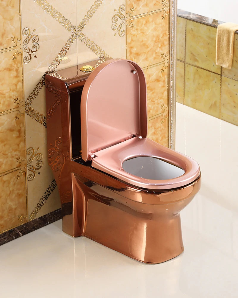 Household European-style rose gold toilet creative art bar pumping toilet super whirlpool color deodorant toilet