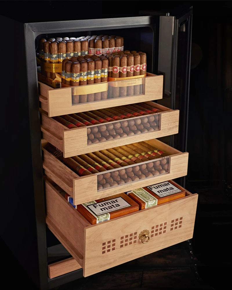 Household Smart Cigar Cabinet Electronic Constant Temperature and Humidity Household Small Cedar Wood Humidity Control