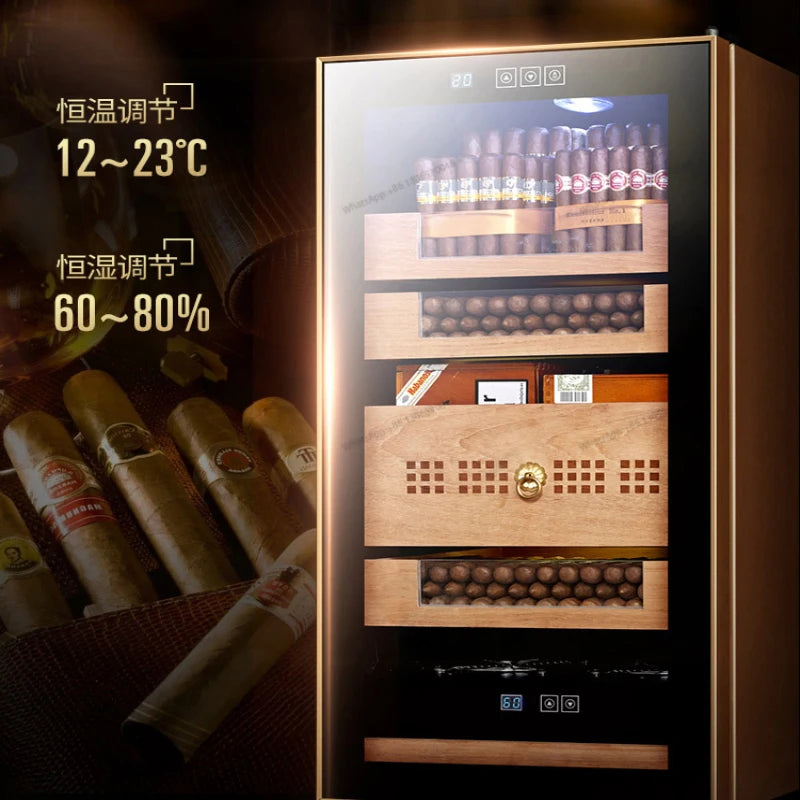 Household Smart Cigar Cabinet Electronic Constant Temperature and Humidity Household Small Cedar Wood Humidity Control