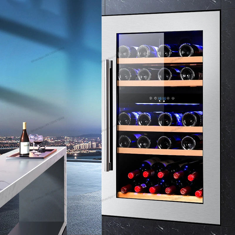 Household embedded red wine cabinet, refrigerated ice bar, household small refrigerator, constant temperature wine cabinet
