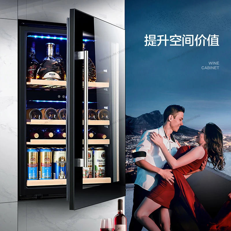 Household embedded red wine cabinet, refrigerated ice bar, household small refrigerator, constant temperature wine cabinet
