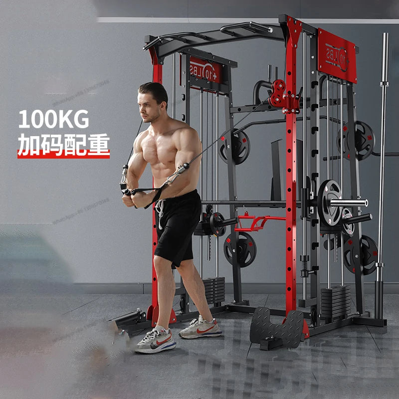 Household gantry, commercial comprehensive trainer, gym, multi-functional squat stand set, fitness equipment