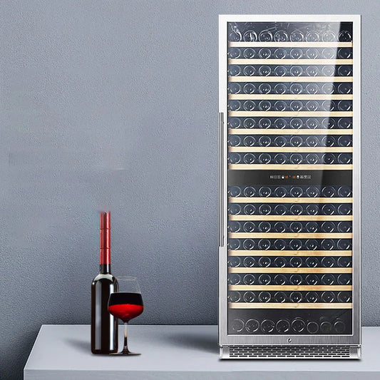 Household intelligent large capacity high-end embedded dual temperature air-cooled stainless steel constant temperature red wine