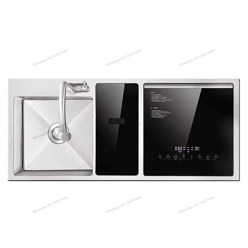 Household large capacity high-temperature disinfection and drying dishwasher, fully automatic integrated sink dishwasher