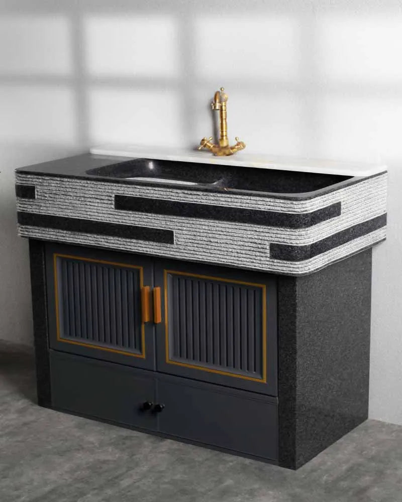 Household marble laundry pool, outdoor courtyard, integrated laundry table, sink, balcony, minimalist with washboard