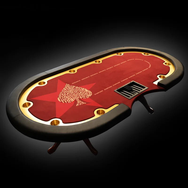 Household poker table dedicated high-end poker table Solid wood tiger foot table