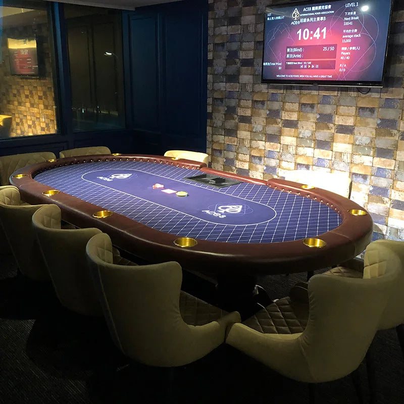 Household poker table dedicated high-end poker table Solid wood tiger foot table