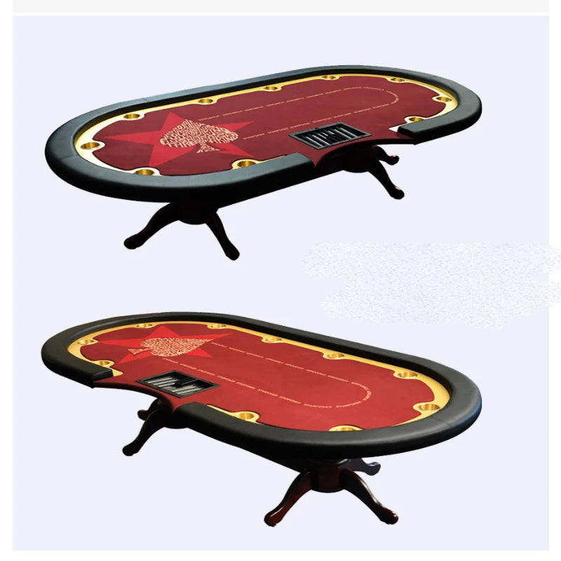 Household poker table dedicated high-end poker table Solid wood tiger foot table