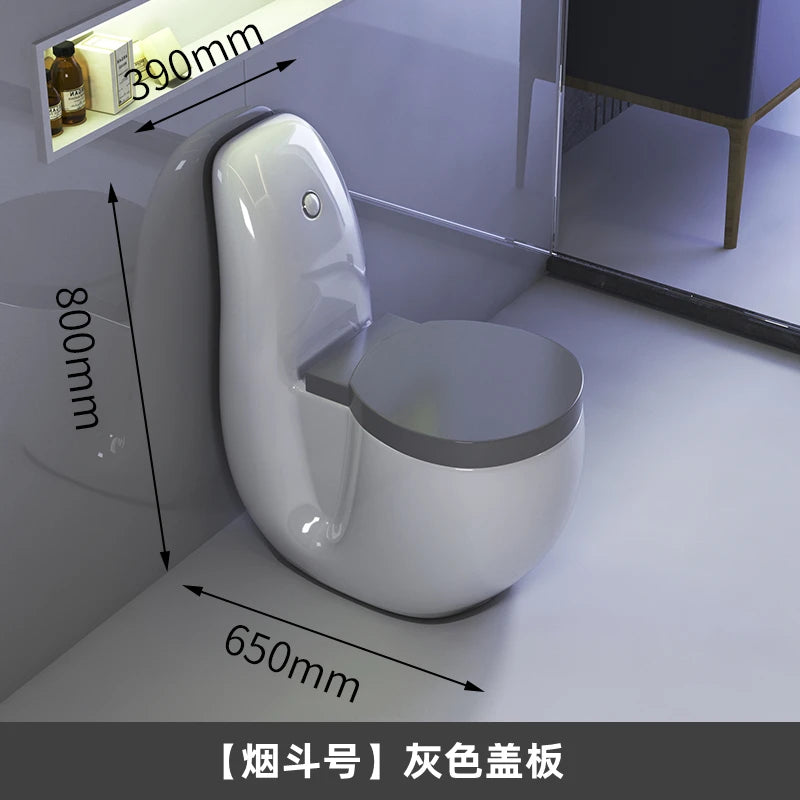 Household water closet siphon style creative personality European style silent and odorproof color toilet