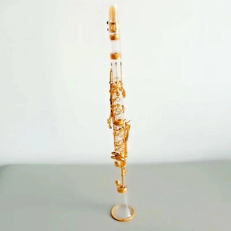 MMOOKA Hto Sale Modern Popular Professional  Acrylic Transparent Clarinet 17 Key Bb Gold Plated