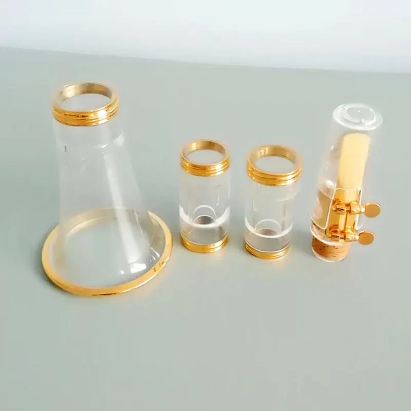 MMOOKA Hto Sale Modern Popular Professional  Acrylic Transparent Clarinet 17 Key Bb Gold Plated