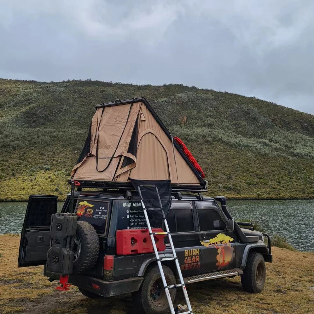 I Truck Pickup rooftop tent Aluminium Triangle Roof Top Tent Clamshell Hard Shell Roof Top Tent