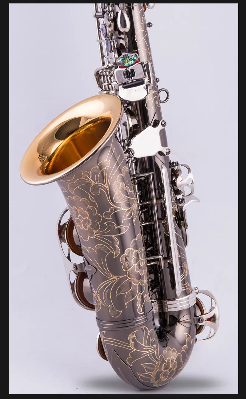 Il belin Free Promotional Saxophone Alto Black Nickel Silver Alloy Alto Sax Brass Musical Instrument With Case Mouthpiece Copy