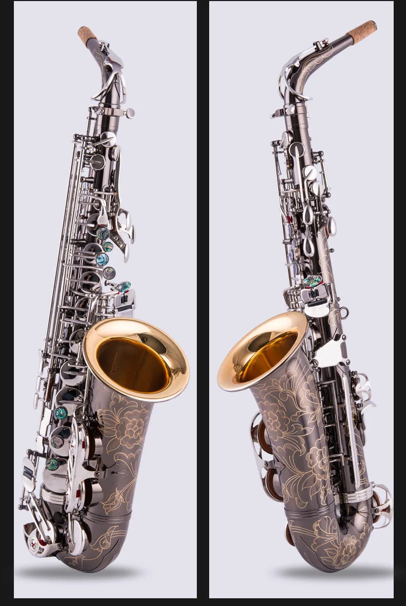 Il belin Free Promotional Saxophone Alto Black Nickel Silver Alloy Alto Sax Brass Musical Instrument With Case Mouthpiece Copy
