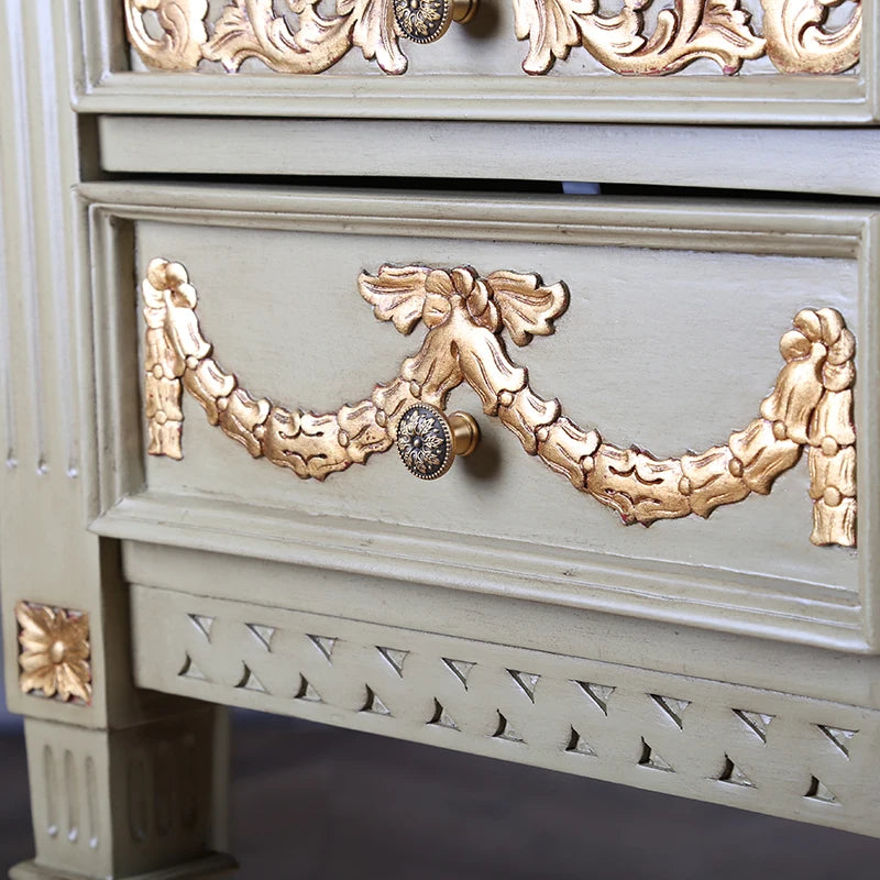 Imported mahogany solid wood bookcase, book chair, French vintage study, desk, villa furniture customization