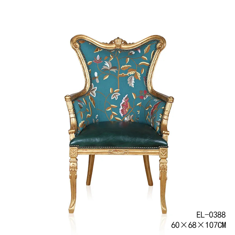 Imported mahogany solid wood bookcase, book chair, French vintage study, desk, villa furniture customization