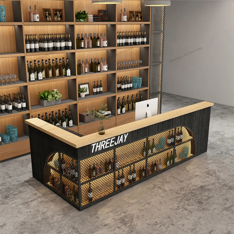 Industrial style bar, bar, table, barbecue, restaurant, cashier, gym, billiards room, front desk, reception desk