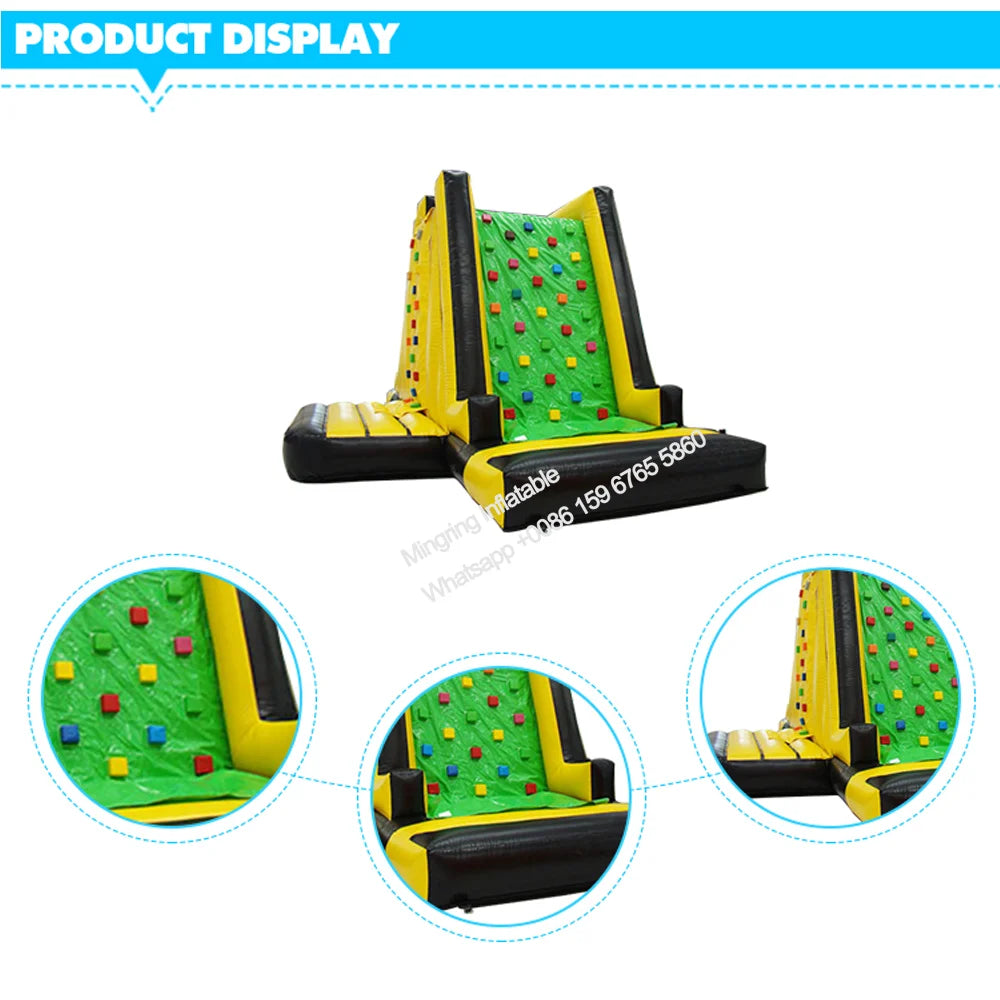 Inflatable Rock Climbing Wall Tower, Mountain Obstacle Course
