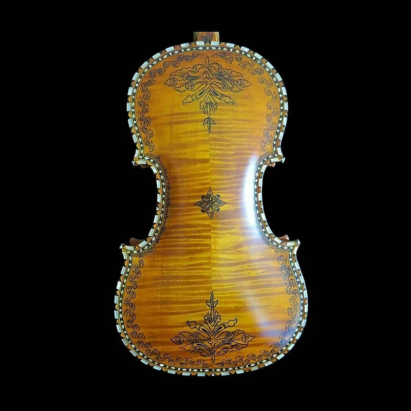 MMOOKA Inlay and drawin violin Hardanger fiddle Norwegian fiddle 4/4 violin(4*4)#11145