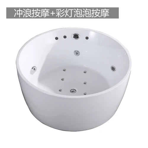 Integrated circular hotel home adult couple thickened acrylic small unit internet red bathtub