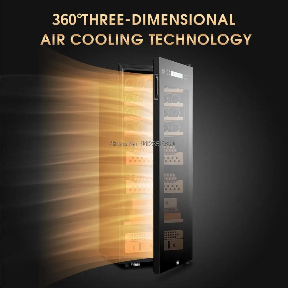 Intelligent Cedar Wood Humidor Large Capacity For 800pc Cigar Humidor Cabinet Refrigerator Control Humidity Temperature No Noise