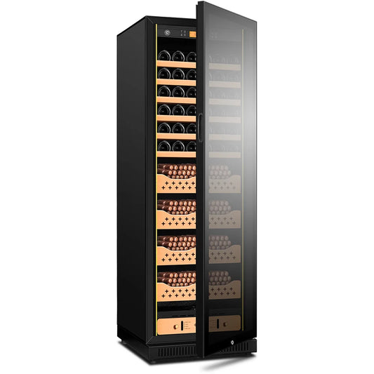 Intelligent Cigar Humidor Large Capacity For 1800pcs Cigar Red Wine Tea Refrigerator Control Temperature Humidity Energy Saving