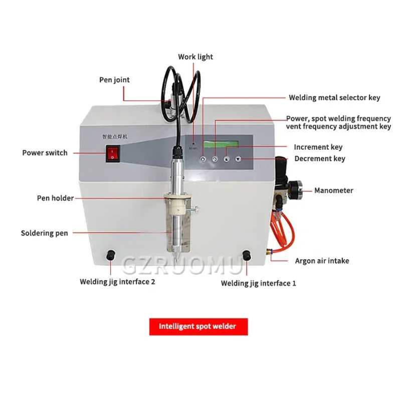Intelligent Electric Spot Welding Machine High Power Jewelry Pulse Welding Equipment Gold Silver Necklace Processing Spot Welder