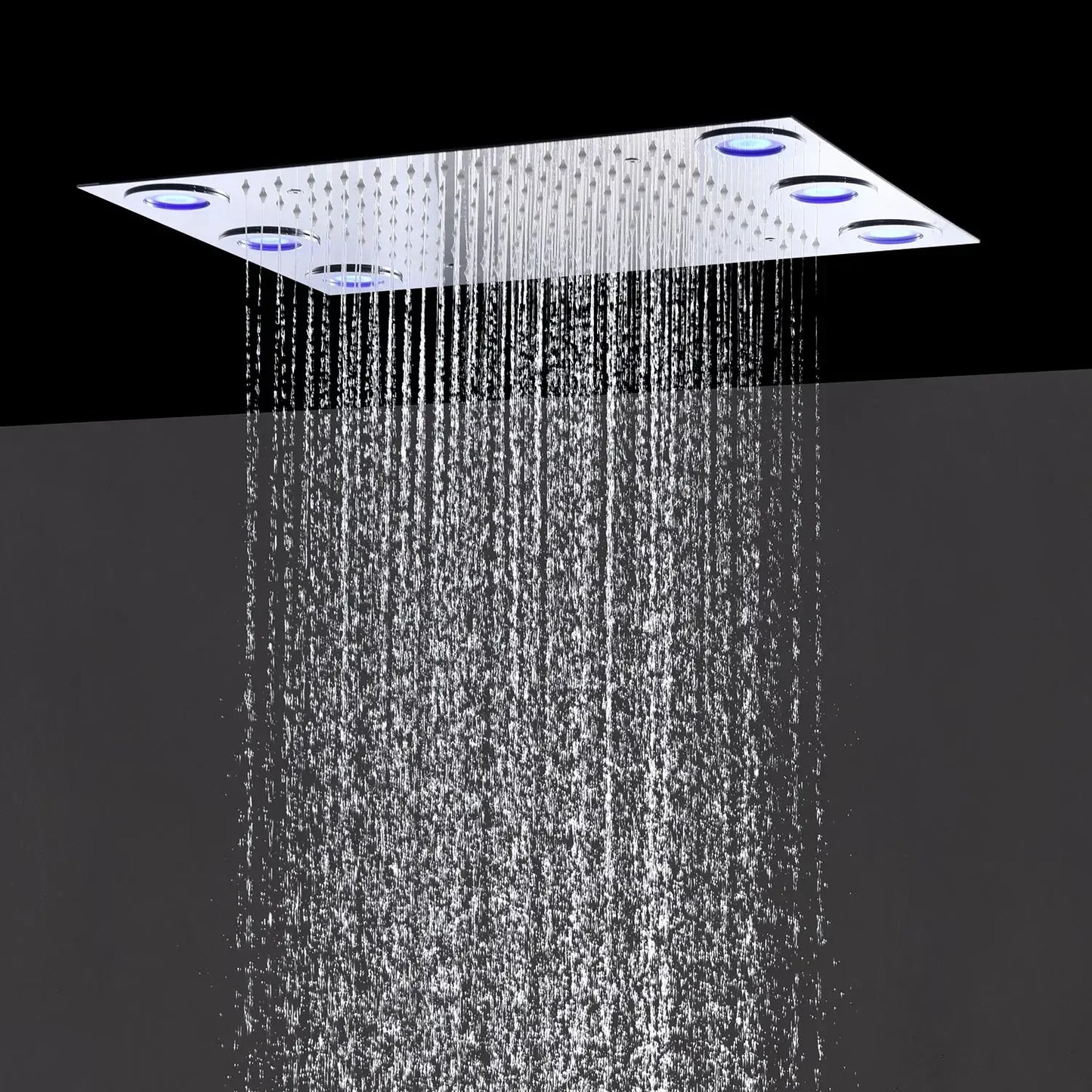 Intelligent Smart Constant Temperature Digital Valve Panel Mixer Rainfall Shower Head Set Colorful  Faucet System