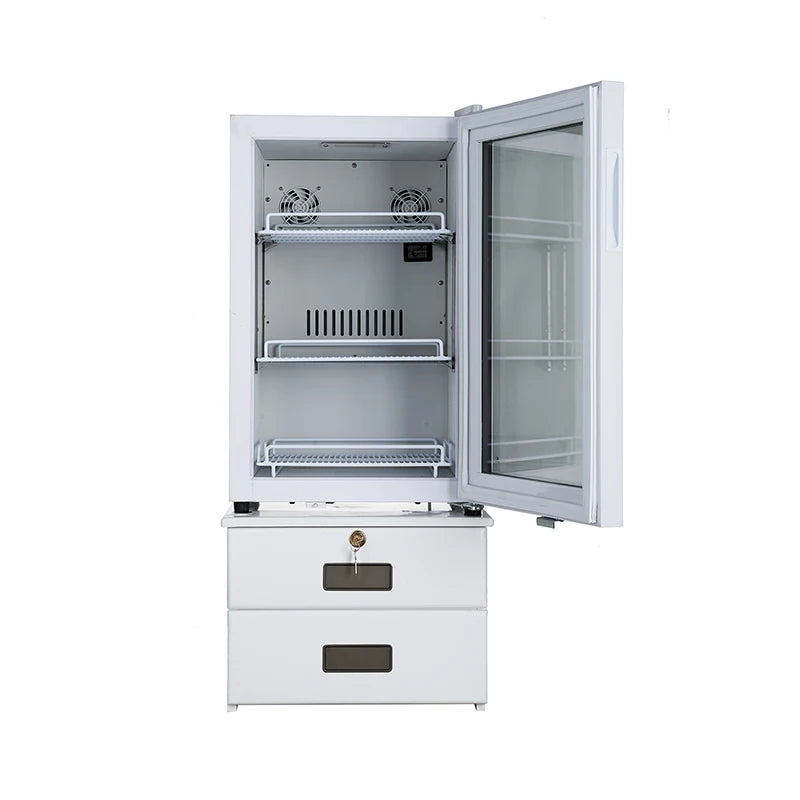 Intelligent Thermostatic Control Cosmetic Storage Refrigerator Freestanding Cosmetic Cooler With Mirror