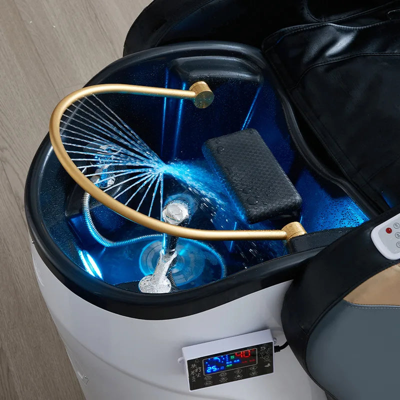 Intelligent electric massage hair washing bed, hair salon exclusive fully automatic water circulation fumigation head therapy