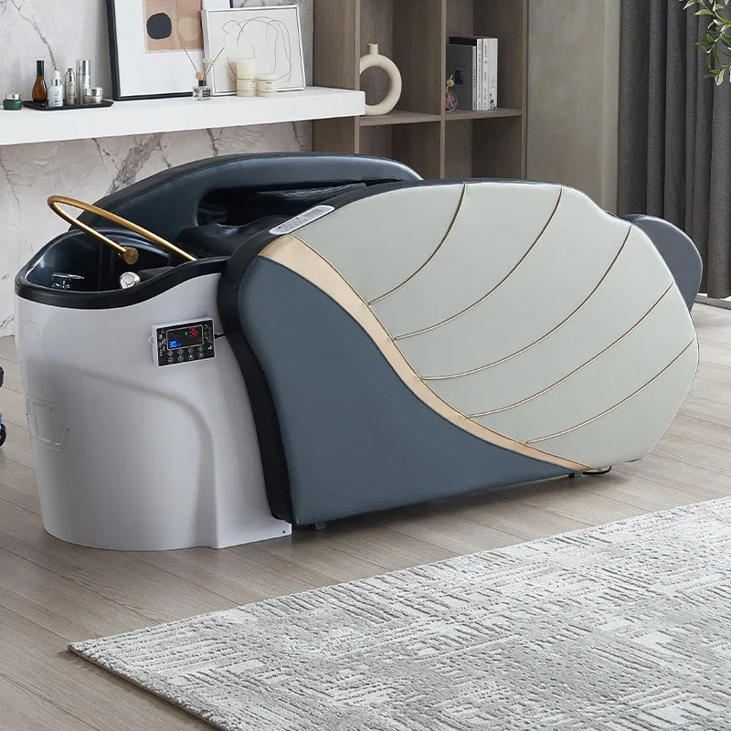 Intelligent electric massage hair washing bed, hair salon exclusive fully automatic water circulation fumigation head therapy