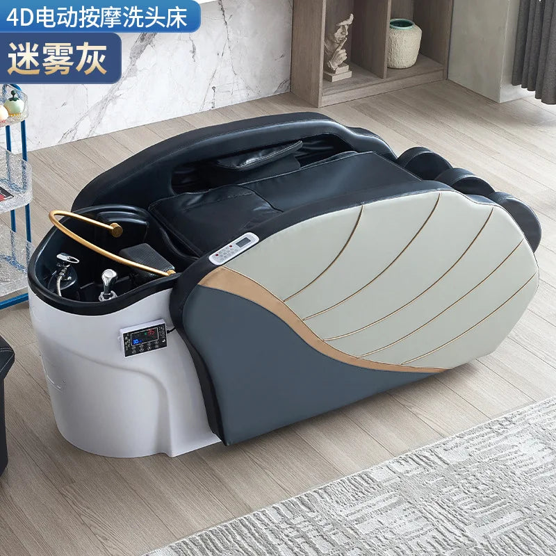Intelligent electric massage hair washing bed, hair salon exclusive fully automatic water circulation fumigation head therapy