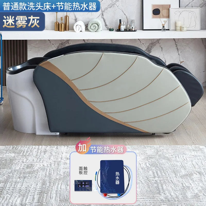 Intelligent electric massage hair washing bed, hair salon exclusive fully automatic water circulation fumigation head therapy