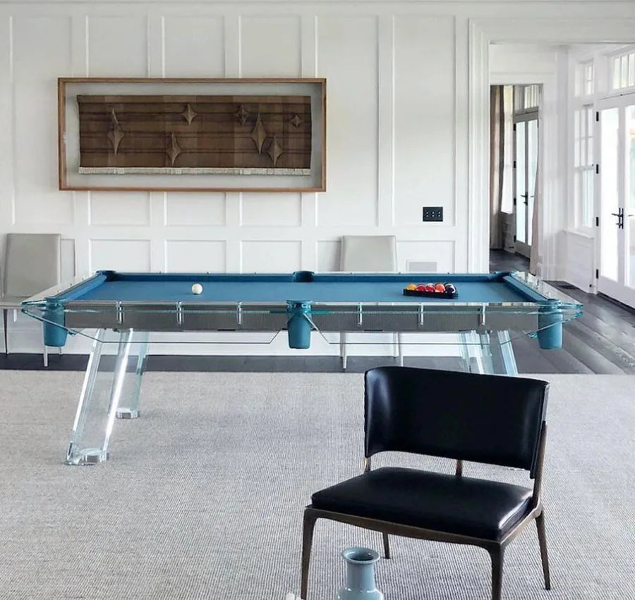 Italian High-end Crystal Glass Standard Billiards Table, Home Indoor Tempered Glass Billiards Table