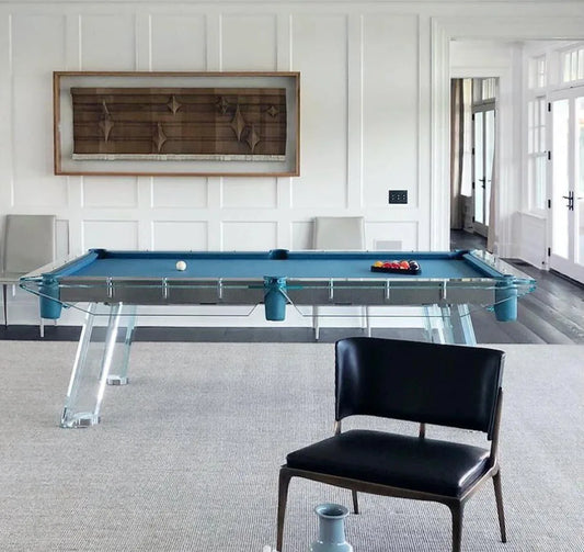Italian High-end Crystal Glass Standard Billiards Table, Home Indoor Tempered Glass Billiards Table