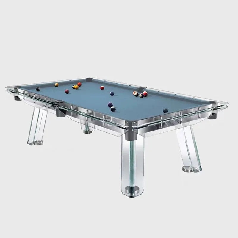 Italian High-end Crystal Glass Standard Billiards Table, Home Indoor Tempered Glass Billiards Table