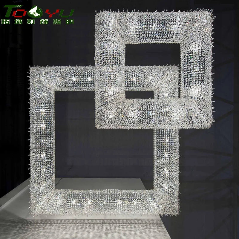 Italian living room Egypt imported crystal dining room postmodern villa crystal art deco chandelier