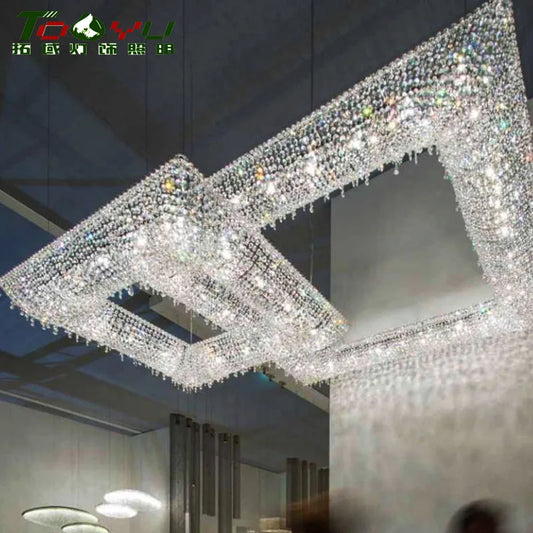 Italian living room Egypt imported crystal dining room postmodern villa crystal art deco chandelier