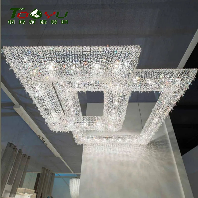 Italian living room Egypt imported crystal dining room postmodern villa crystal art deco chandelier