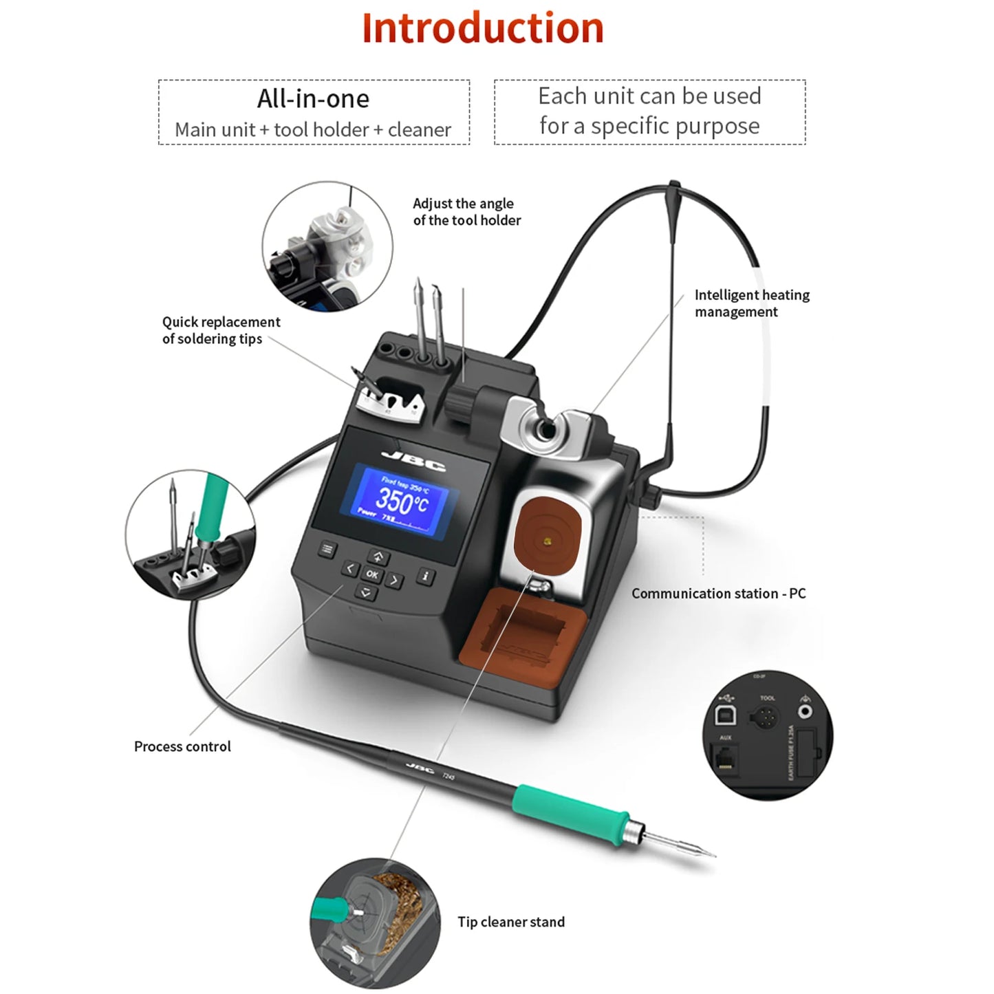 JBC Original CDB Professional 230v Soldering Station Electronic Soldering Iron Welding Equipment Cell Phone Repair Tools