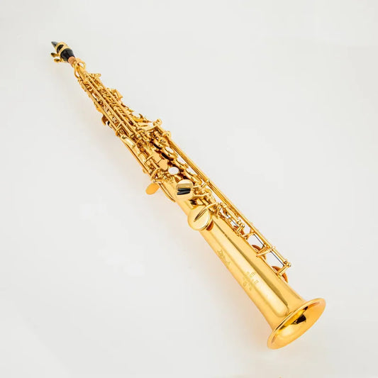 JK-keilwerth ST90 Brass Straight Soprano Bb B Flat Sax Saxophone Woodwind Instrument Natural Shell Key Carve Pattern