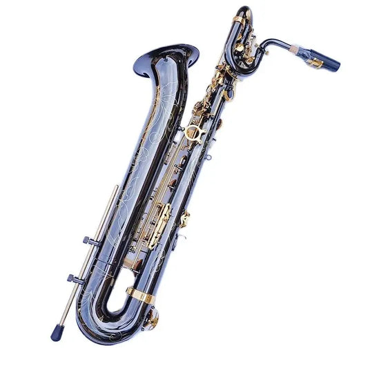 JM High Quality Baritone E Flat Saxophone New Arrival Brass Black Nickel Plated Sax Musical Instruments with Mouthpiece Case