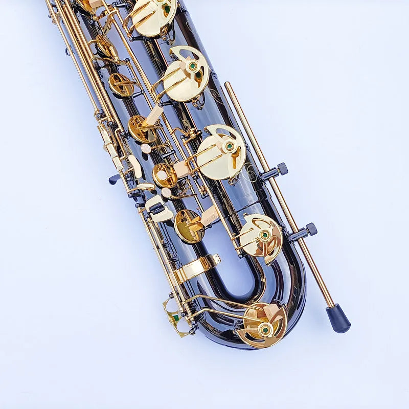 JM High Quality Baritone E Flat Saxophone New Arrival Brass Black Nickel Plated Sax Musical Instruments with Mouthpiece Case