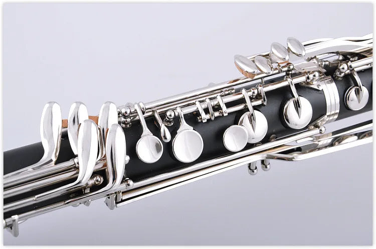 MMOOKA JM Silver Plated Keys Bass Clarinet Bb Tune Clarinet High Quality Bakelite Instrument With Case Free Shipping