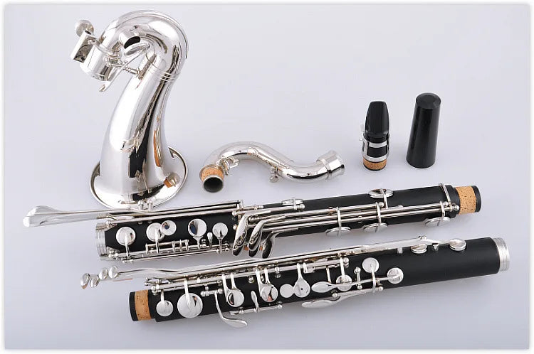 MMOOKA JM Silver Plated Keys Bass Clarinet Bb Tune Clarinet High Quality Bakelite Instrument With Case Free Shipping