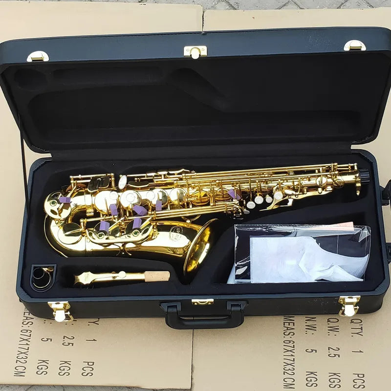 JUPITER JAS-669 New Arrival Alto Eb Tune Saxophone Brass Musical Instrument Gold Lacquer Sax With Case Mouthpiece Free Shipping
